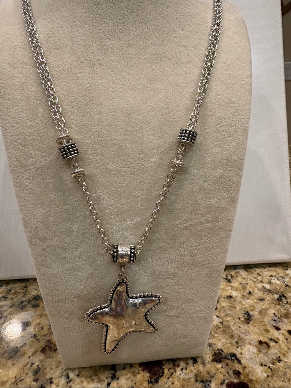 Silver Starfish Pendant Necklace - Women Jewelry